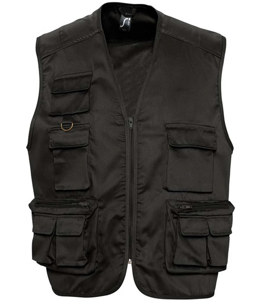 SOL'S Wild Waistcoat — Black