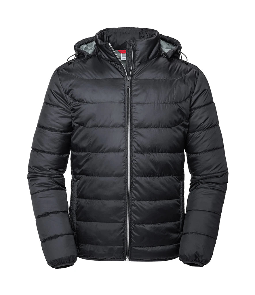Russell Athletic Hooded Nano Padded Jacket — Black