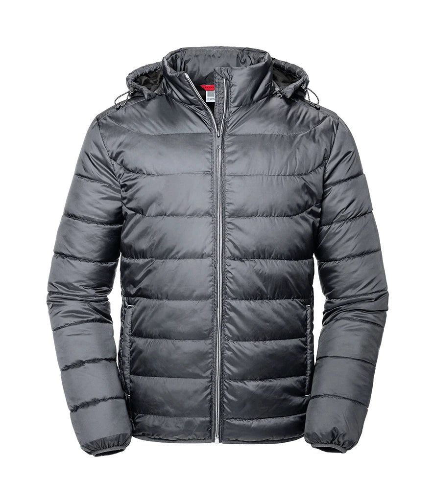 Russell Athletic Hooded Nano Padded Jacket — Iron
