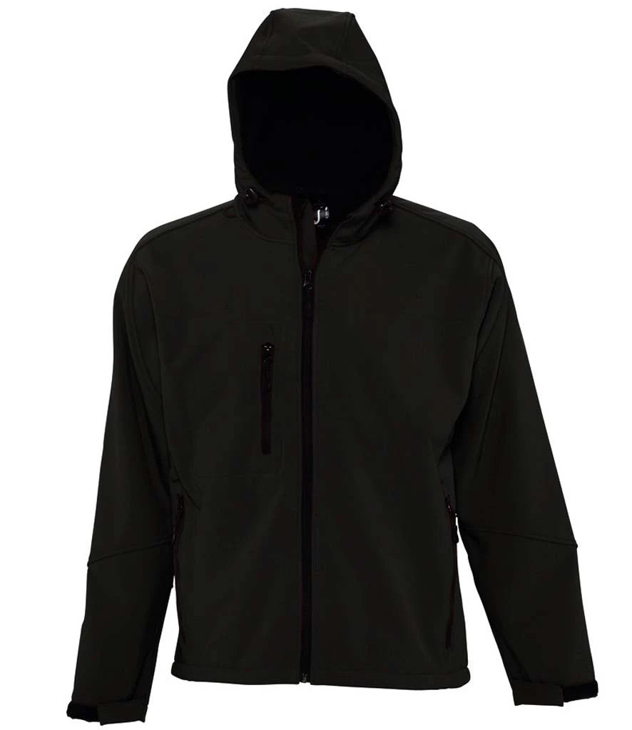 SOL'S Replay Hooded Soft Shell Jacket — Black
