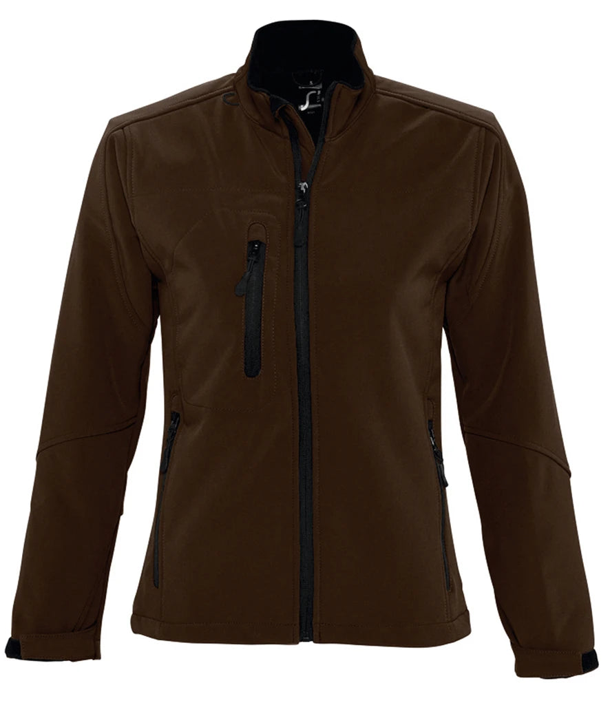 SOL'S Ladies Roxy Soft Shell Jacket — Dark Chocolate