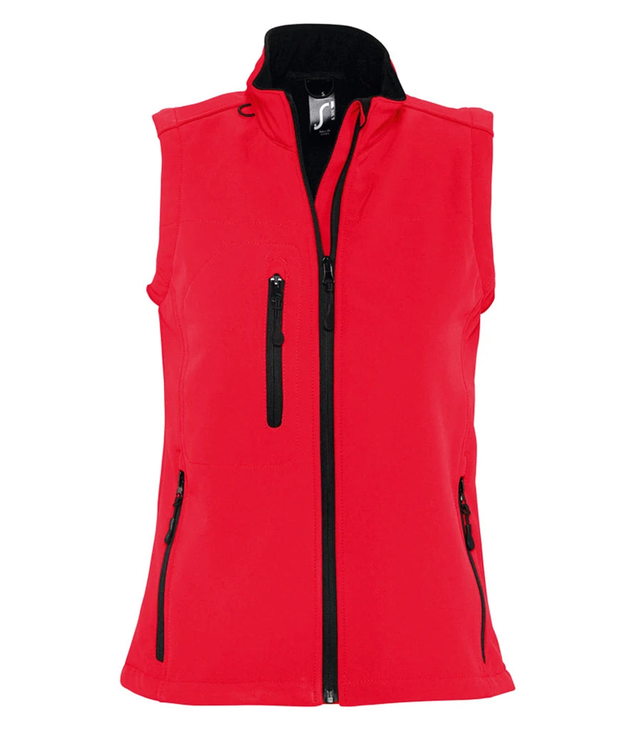 SOL'S Ladies Rallye Soft Shell Bodywarmer — Red