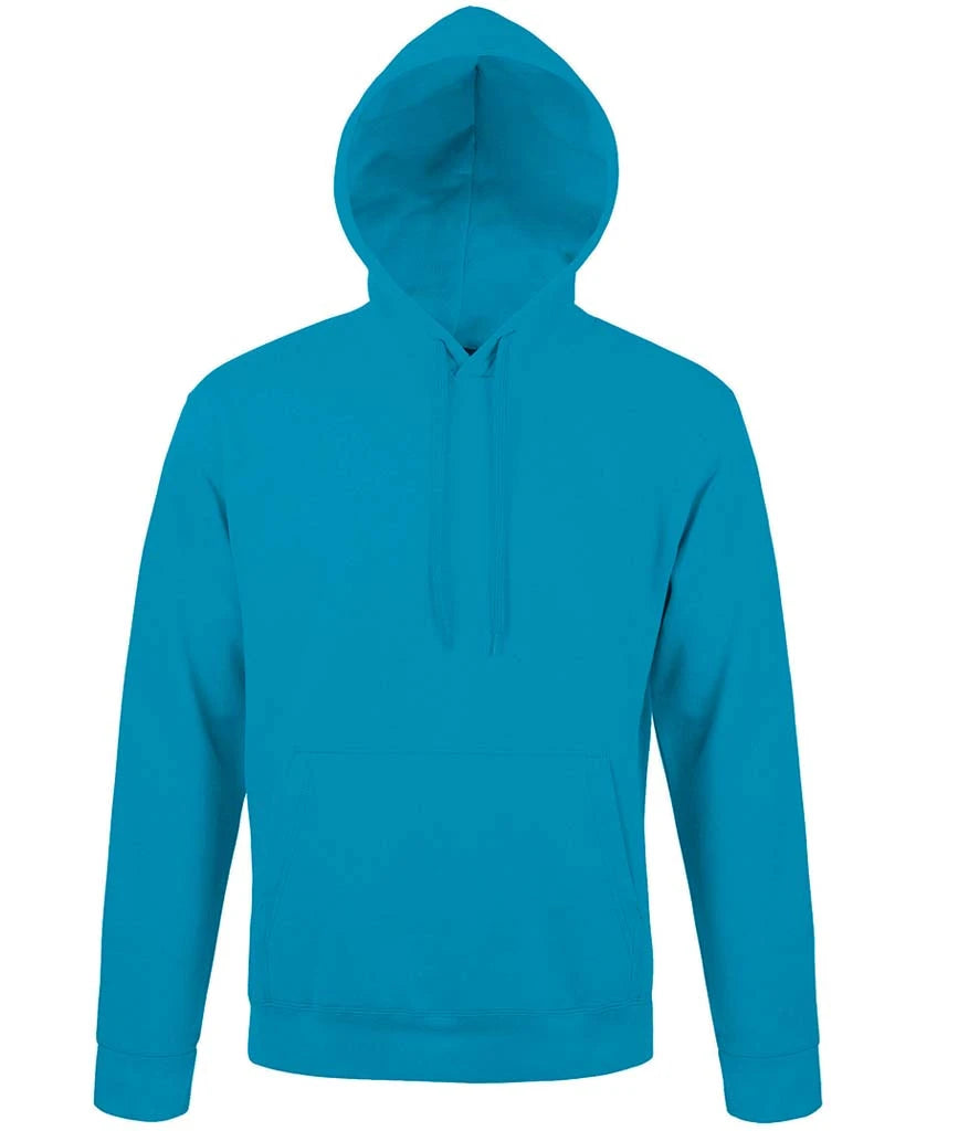 SOL'S Snake Hooded Sweatshirt in Aqua, front view