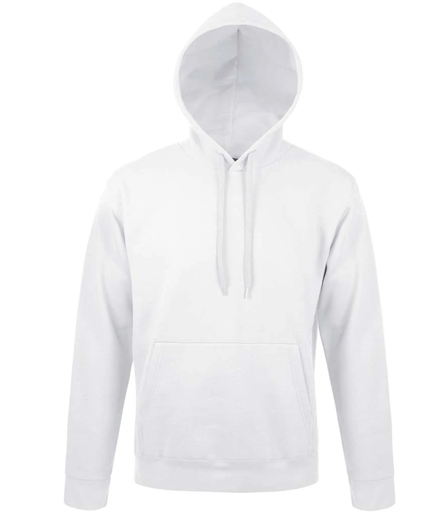 SOL'S Snake Hooded Sweatshirt in White, front view