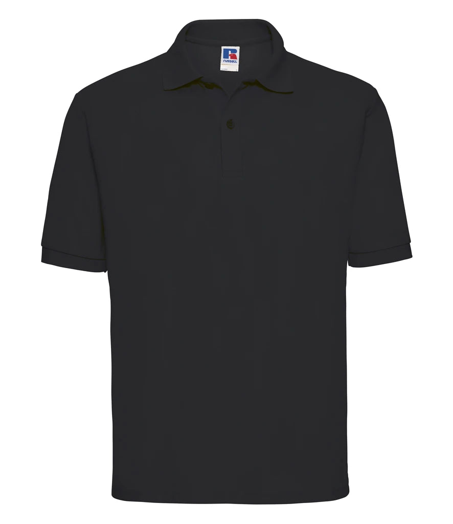 Russell Athletic Poly/Cotton Piqué Polo Shirt — Black