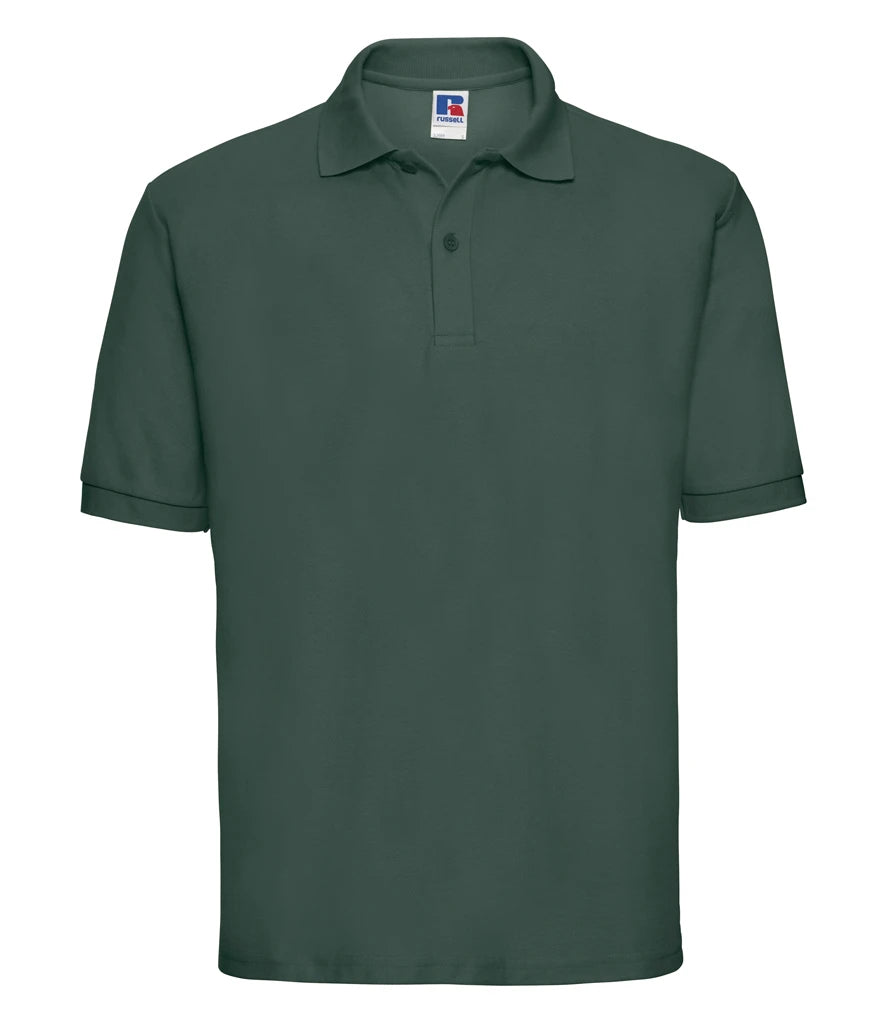 Russell Athletic Poly/Cotton Piqué Polo Shirt — Bottle Green
