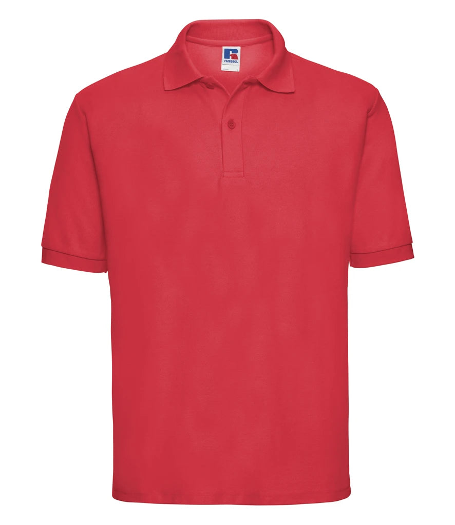 Russell Athletic Poly/Cotton Piqué Polo Shirt — Bright Red
