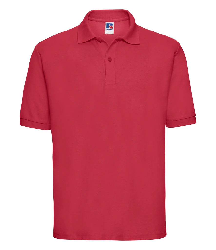 Russell Athletic Poly/Cotton Piqué Polo Shirt — Classic Red