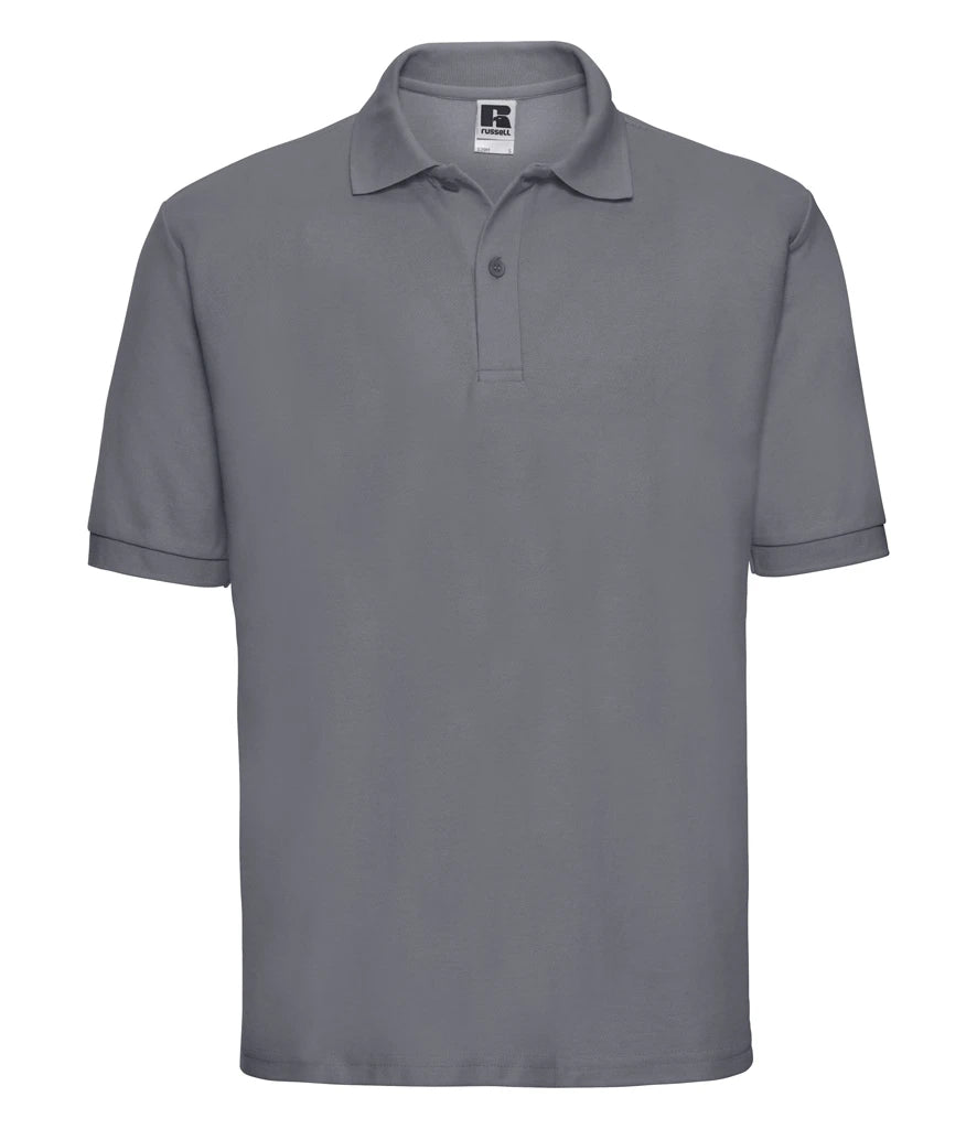 Russell Athletic Poly/Cotton Piqué Polo Shirt — Convoy Grey