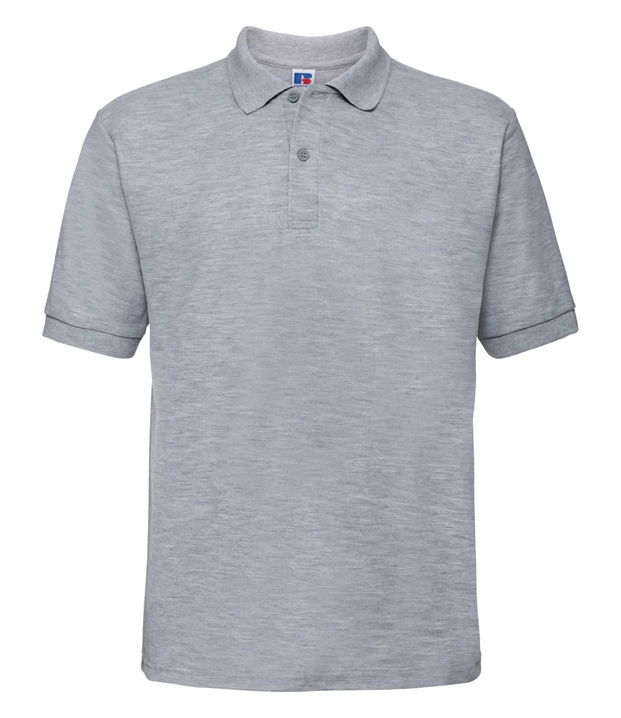 Russell Athletic Poly/Cotton Piqué Polo Shirt — Light Oxford