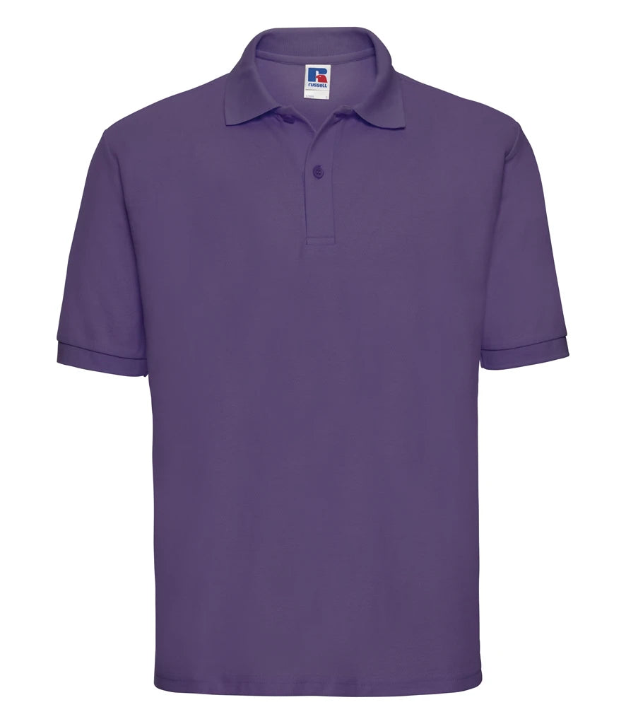 Russell Athletic Poly/Cotton Piqué Polo Shirt — Purple