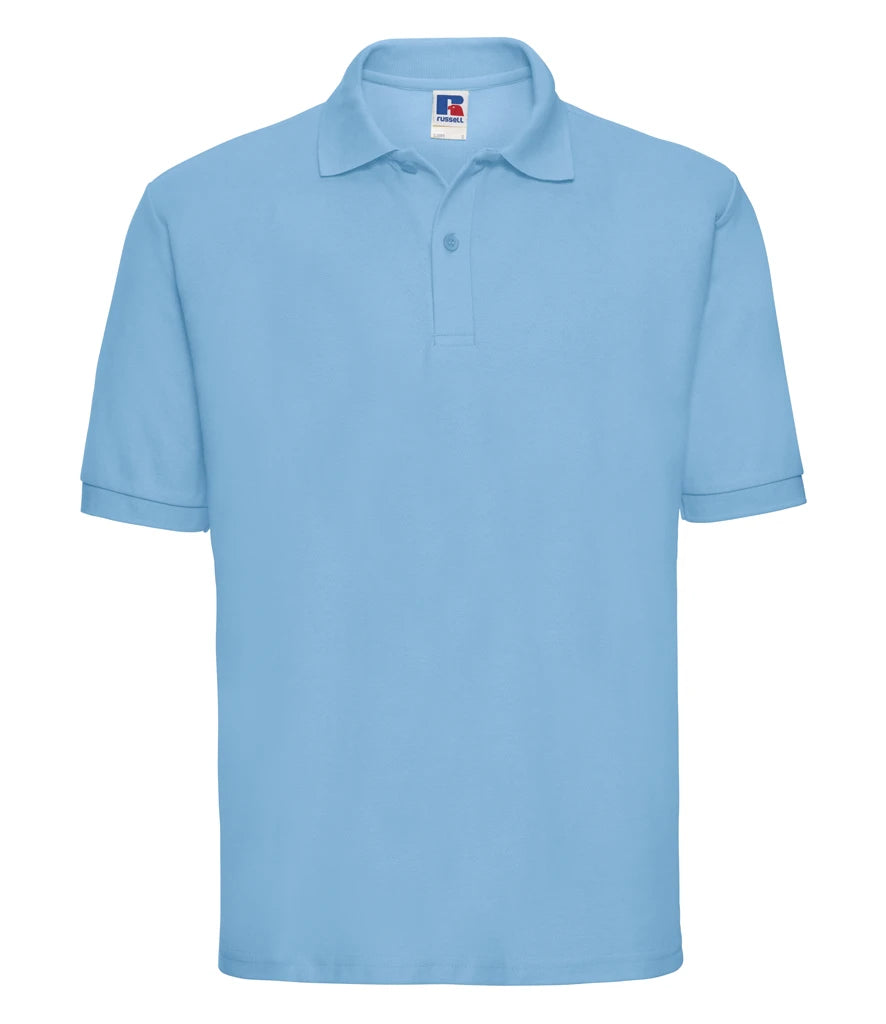 Russell Athletic Poly/Cotton Piqué Polo Shirt — Sky Blue