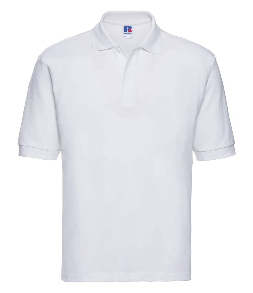 Russell Athletic Poly/Cotton Piqué Polo Shirt — White