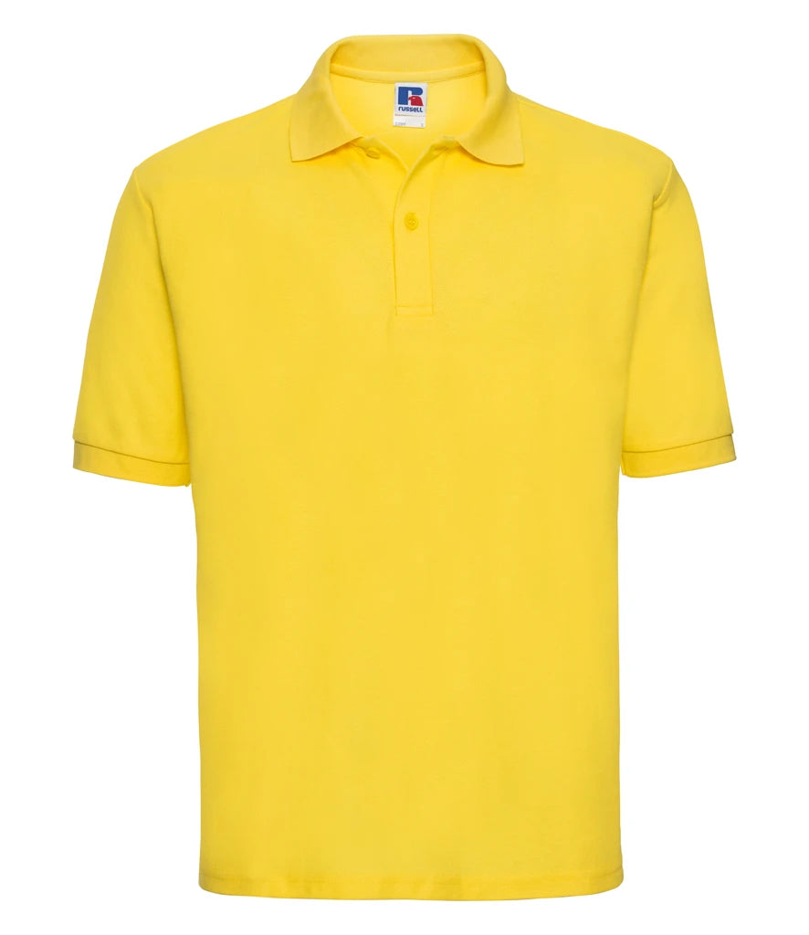Russell Athletic Poly/Cotton Piqué Polo Shirt — Yellow