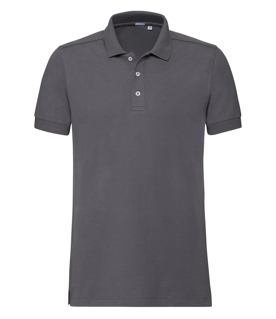 Russell Athletic Stretch Piqué Polo Shirt — Convoy Grey