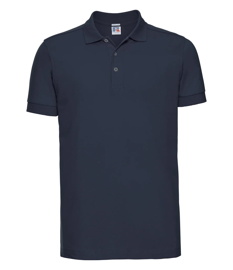 Russell Athletic Stretch Piqué Polo Shirt — French Navy