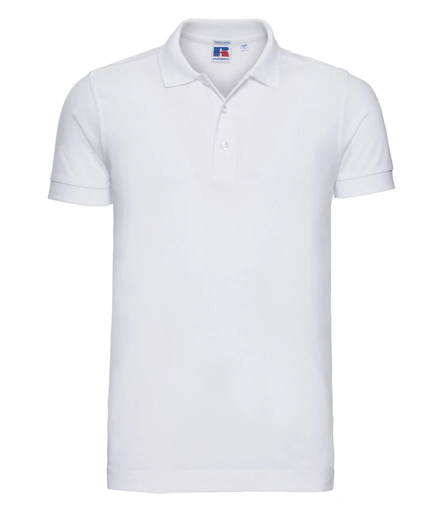 Russell Athletic Stretch Piqué Polo Shirt — White