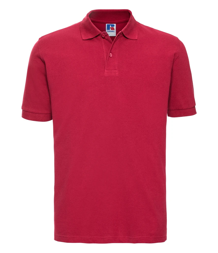 Russell Athletic Classic Cotton Piqué Polo Shirt — Classic Red