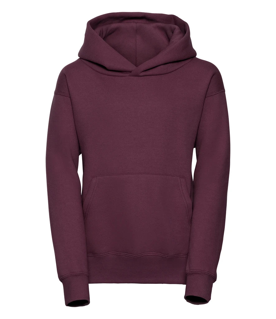Russell Athletic Kids Hooded Sweatshirt — Burgundy