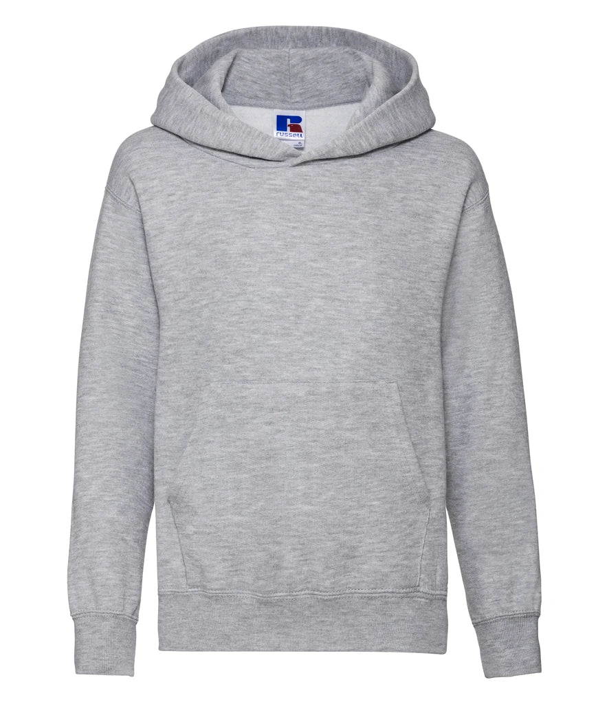 Russell Athletic Kids Hooded Sweatshirt — Light Oxford