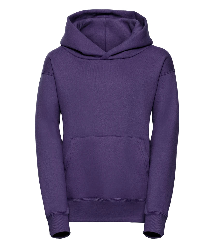 Russell Athletic Kids Hooded Sweatshirt — Purple