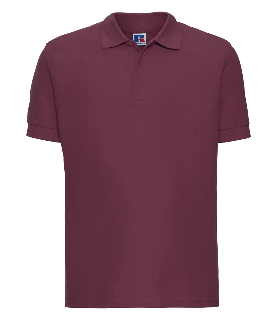 Russell Athletic Ultimate Cotton Piqué Polo Shirt — Burgundy