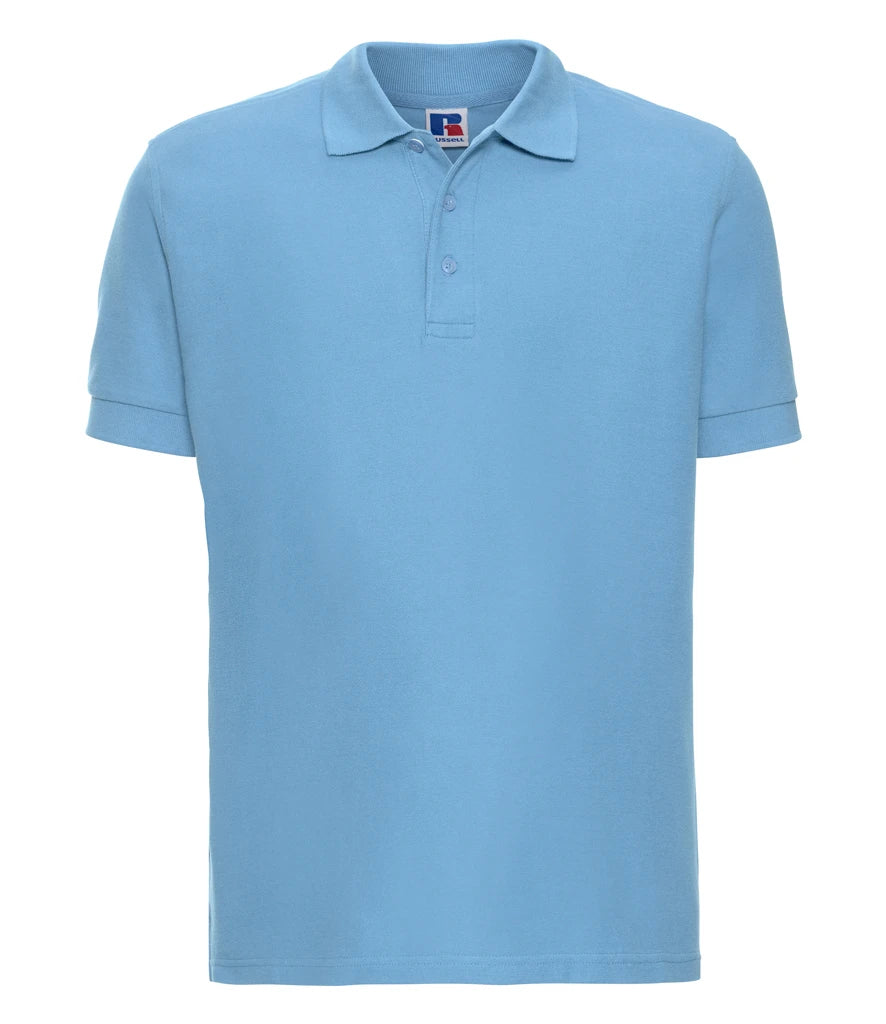 Russell Athletic Ultimate Cotton Piqué Polo Shirt — Sky Blue
