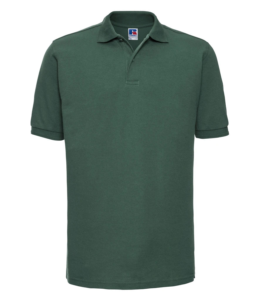 Russell Athletic Hardwearing Poly/Cotton Piqué Polo Shirt — Bottle Green