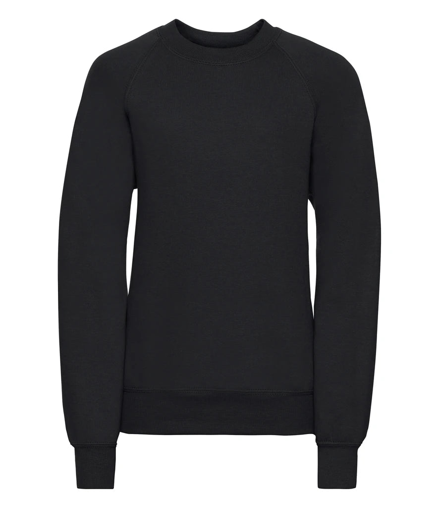 Russell Athletic Kids Raglan Sweatshirt — Black