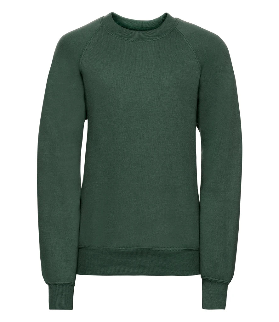 Russell Athletic Kids Raglan Sweatshirt — Bottle Green