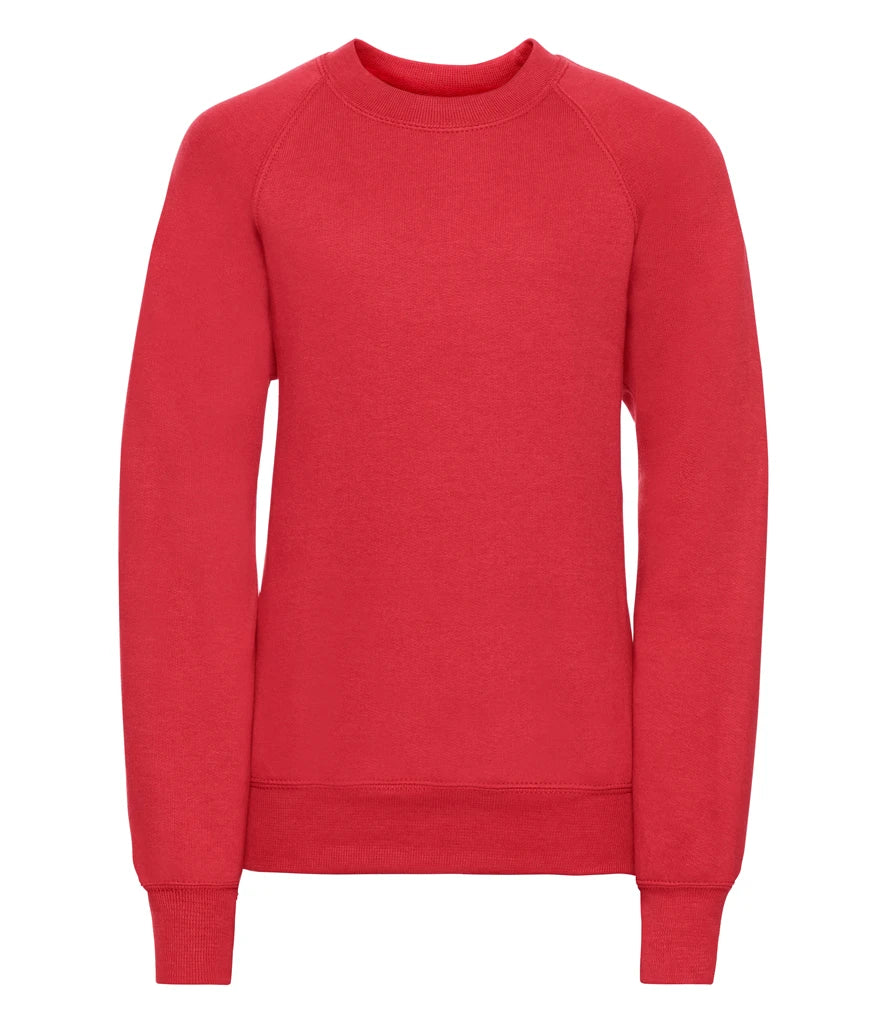 Russell Athletic Kids Raglan Sweatshirt — Bright Red