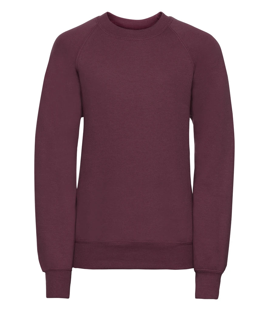 Russell Athletic Kids Raglan Sweatshirt — Burgundy