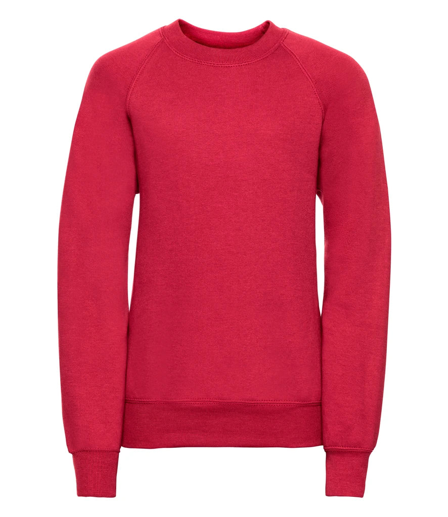 Russell Athletic Kids Raglan Sweatshirt — Classic Red