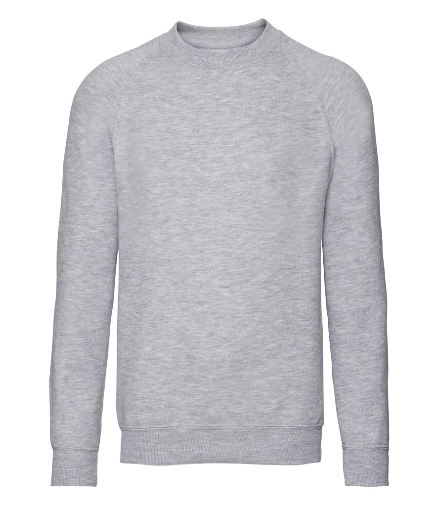 Russell Athletic Kids Raglan Sweatshirt — Light Oxford