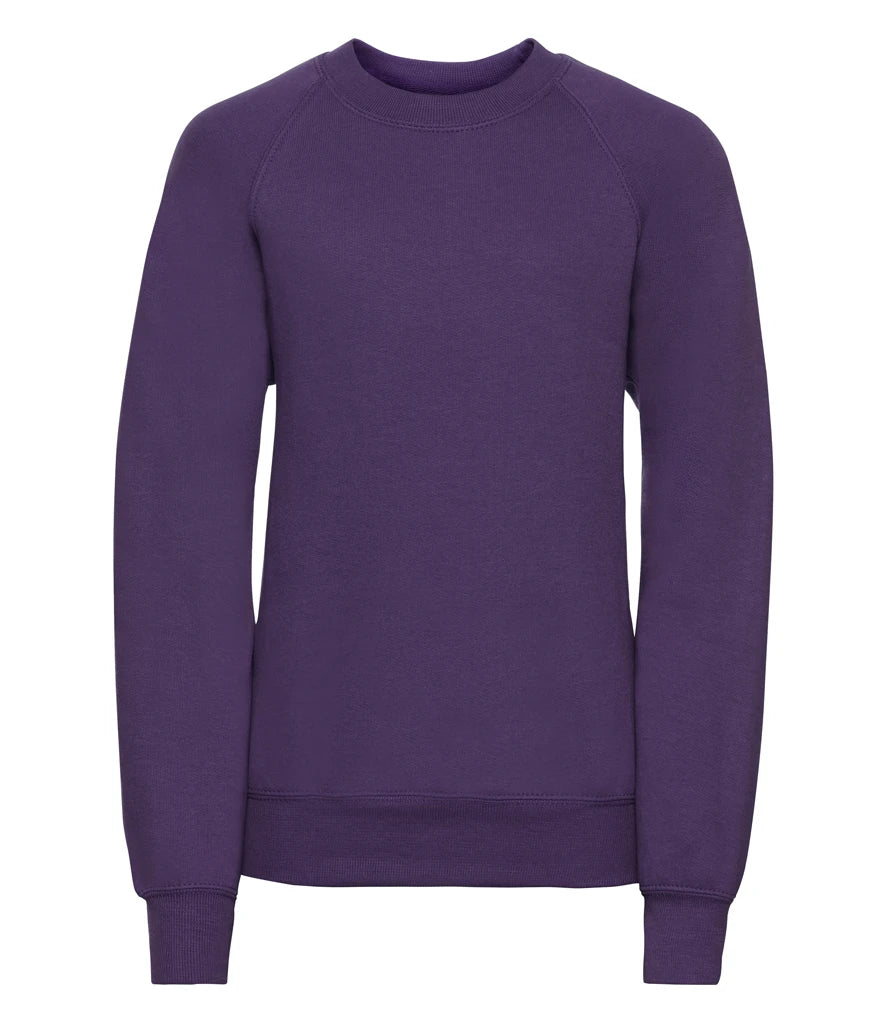 Russell Athletic Kids Raglan Sweatshirt — Purple