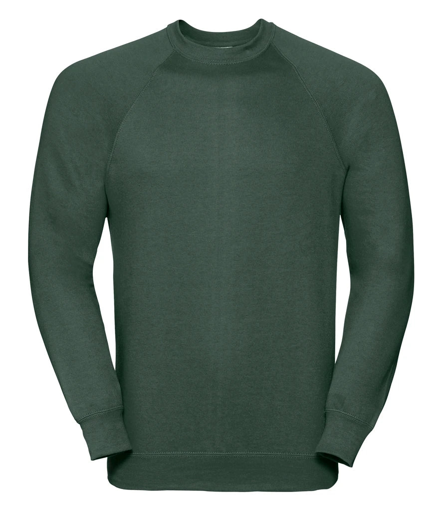 Russell Athletic Raglan Sweatshirt — Bottle Green