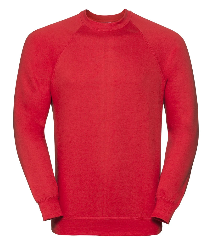 Russell Athletic Raglan Sweatshirt — Bright Red
