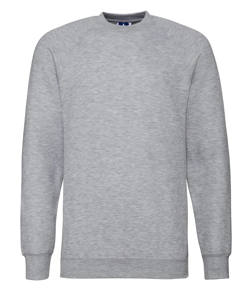 Russell Athletic Raglan Sweatshirt — Light Oxford