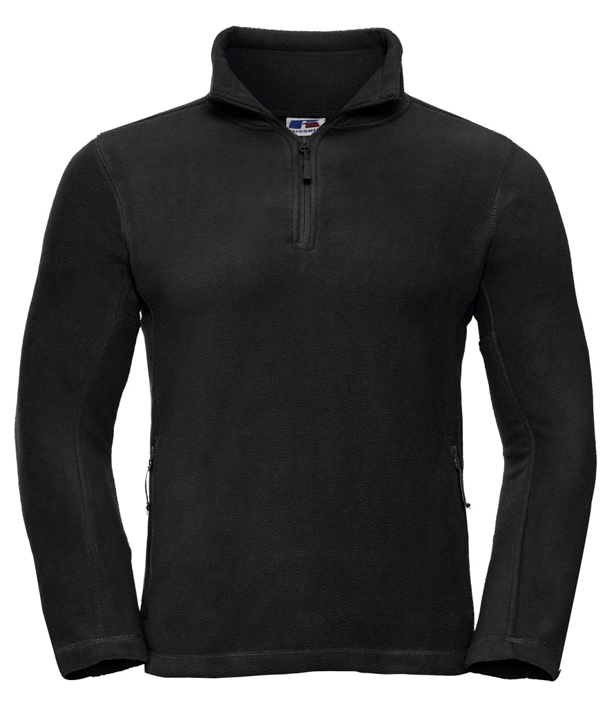 Russell Athletic Zip Neck Outdoor Fleece — Black