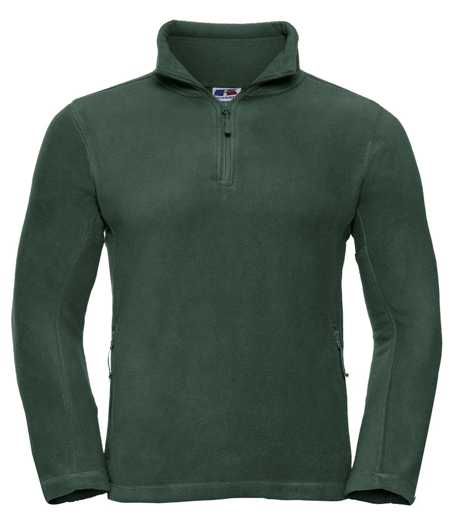Russell Athletic Zip Neck Outdoor Fleece — Bottle Green