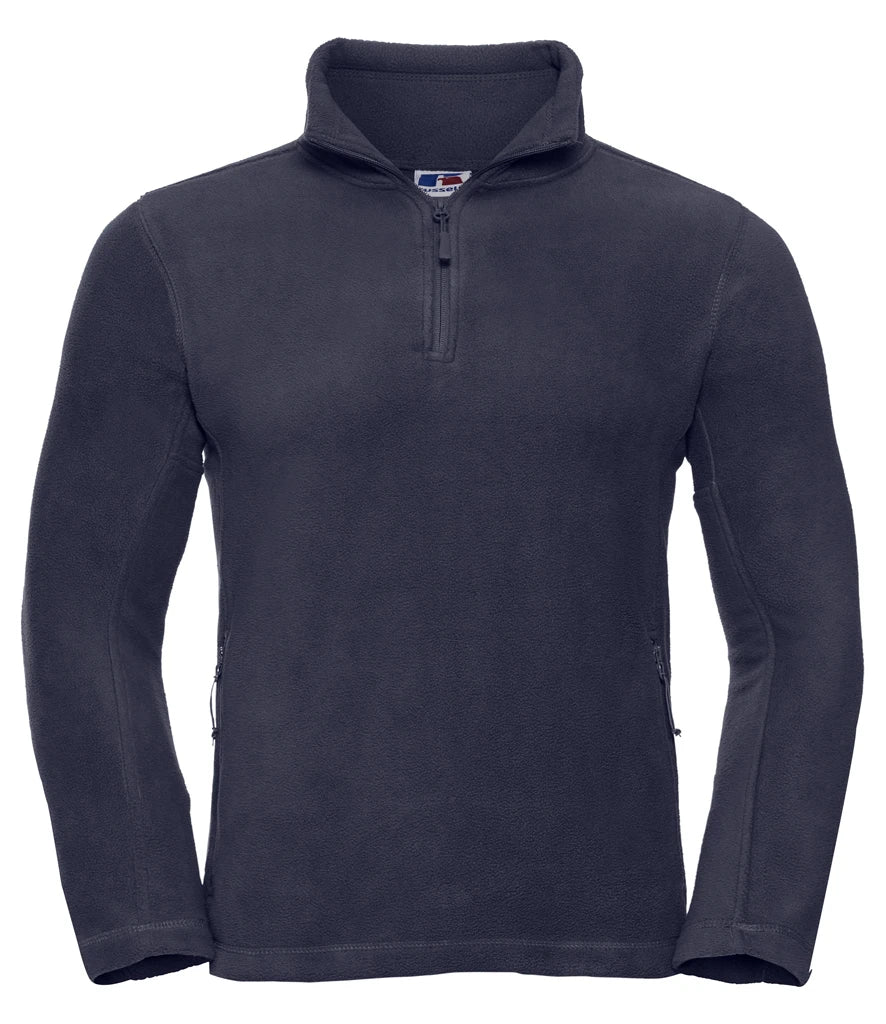 Russell Athletic Zip Neck Outdoor Fleece — French Navy