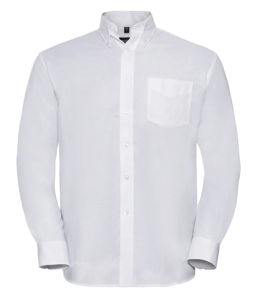 Russell Athletic Collection Long Sleeve Easy Care Oxford Shirt — White