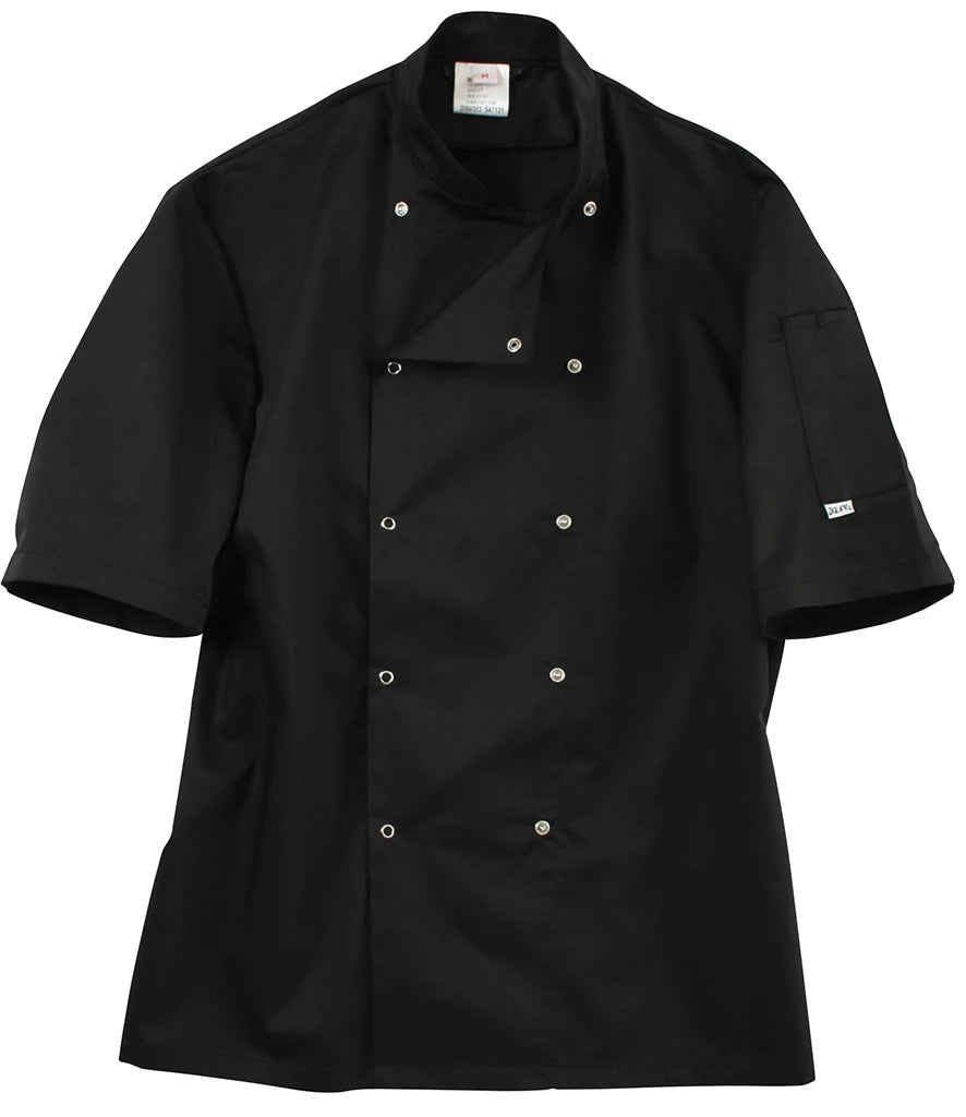 ADC Short Sleeve Coolmax® Chef's Jacket — Black