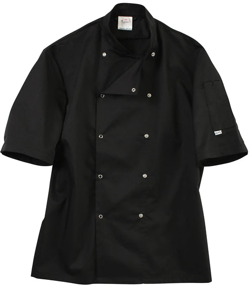 ADC Short Sleeve Coolmax® Chef's Jacket — Black