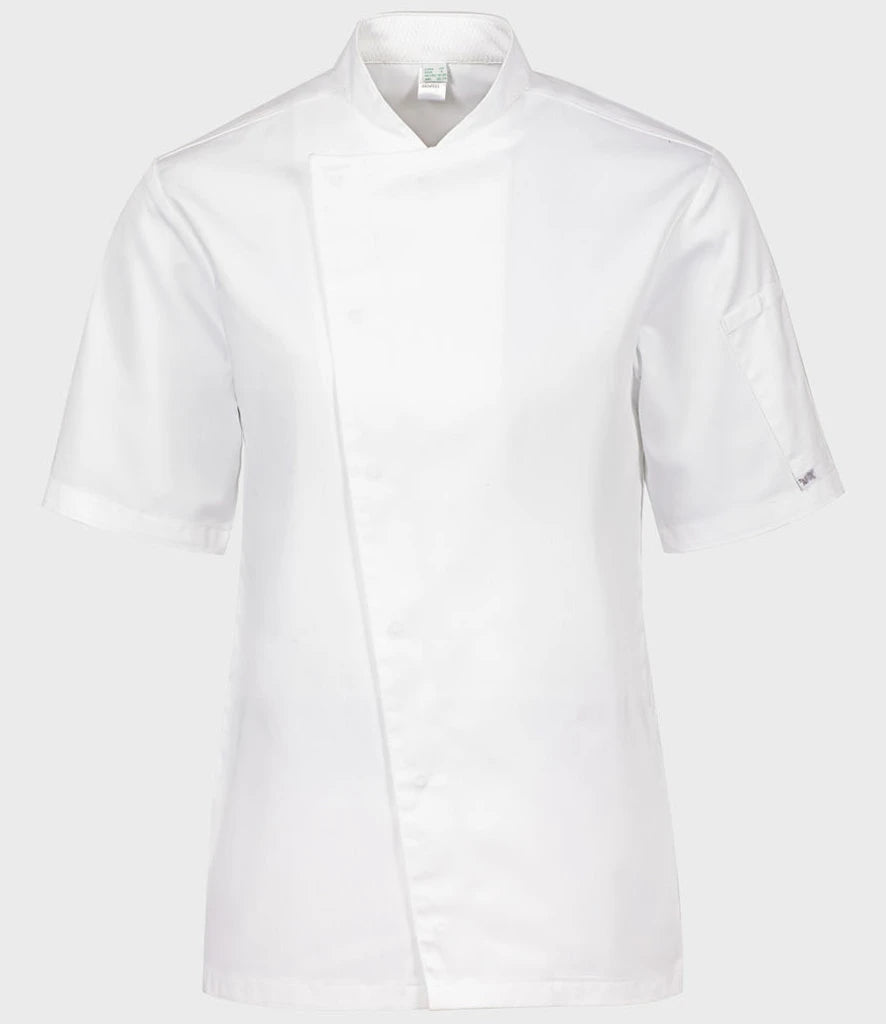 ADC Short Sleeve Asymmetric Chef's Jacket — White