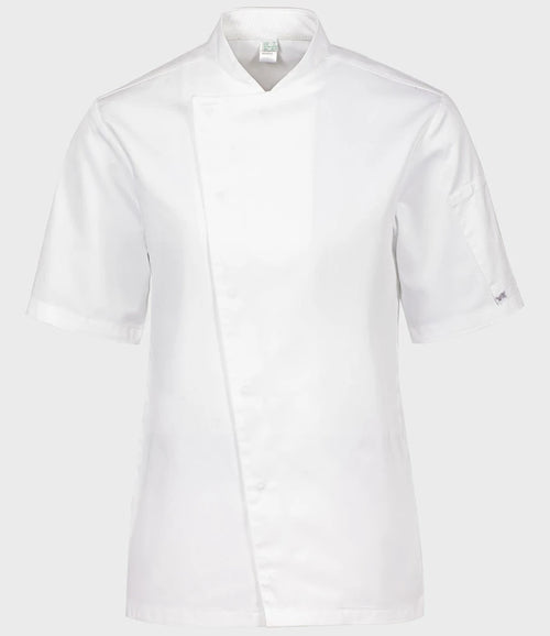 ADC Short Sleeve Asymmetric Chef's Jacket — White