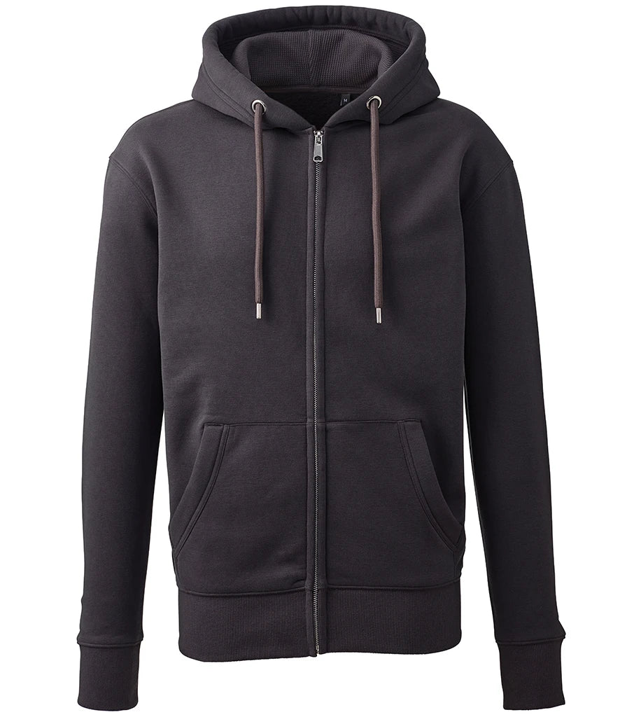 Anthem Organic Full Zip Hoodie — Charcoal