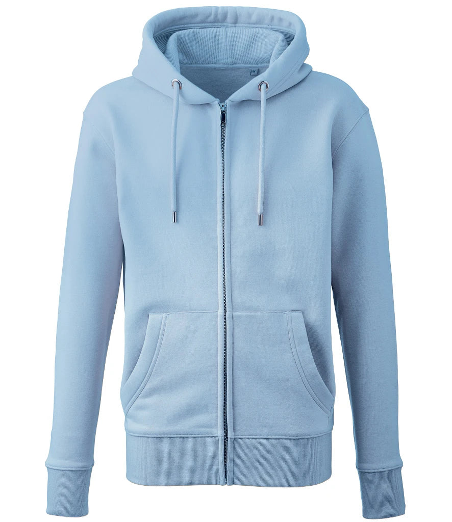 Anthem Organic Full Zip Hoodie — Light Blue