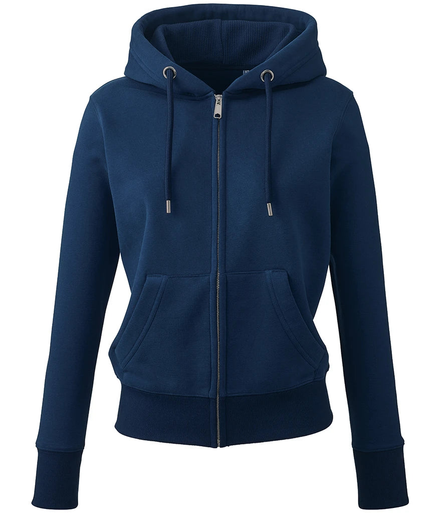 Anthem Ladies Organic Full Zip Hoodie — Navy