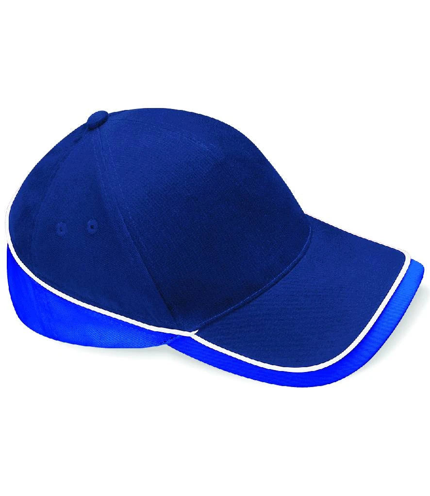 Beechfield Teamwear Competition Cap — French Navy/Bright Royal/White